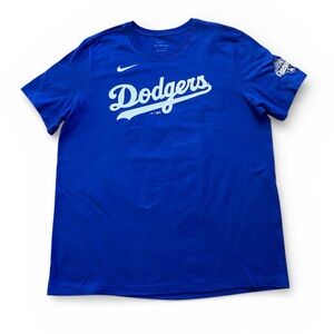 NWOT Nike Dodgers Betts #50 2025 Championship Blue Tee